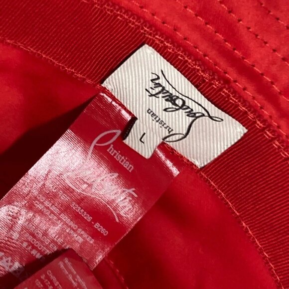 Christian Louboutin 3235326 Studs BOBINO bucket hat bob hat cotton Black Unused - Picture 8 of 15